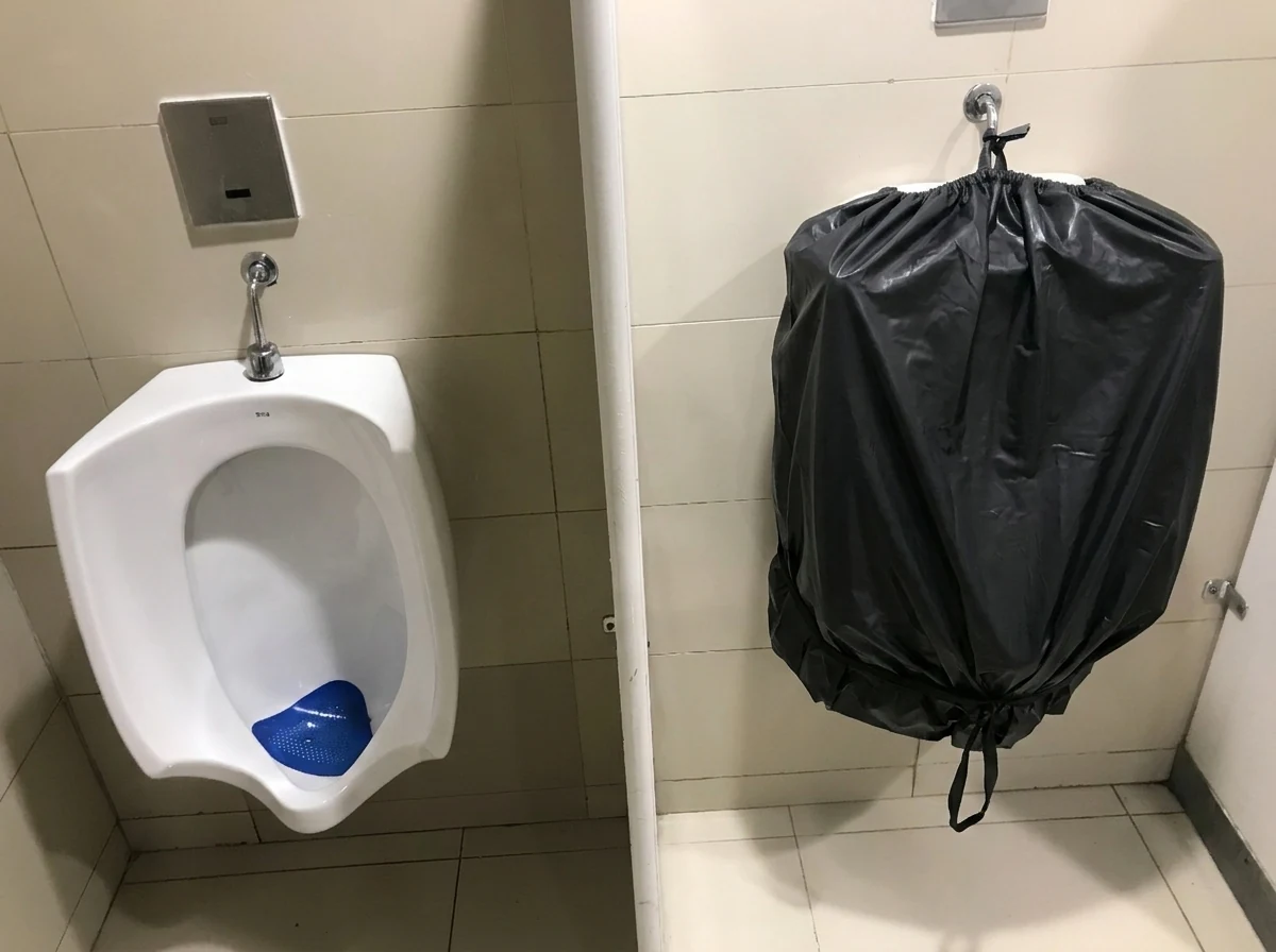 Urinarios durante la atención de las instalaciones sanitarias